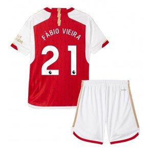 Arsenal Fabio Vieira #21 Replika Babytøj Hjemmebanesæt Børn 2023-24 Kortærmet (+ Korte bukser)
